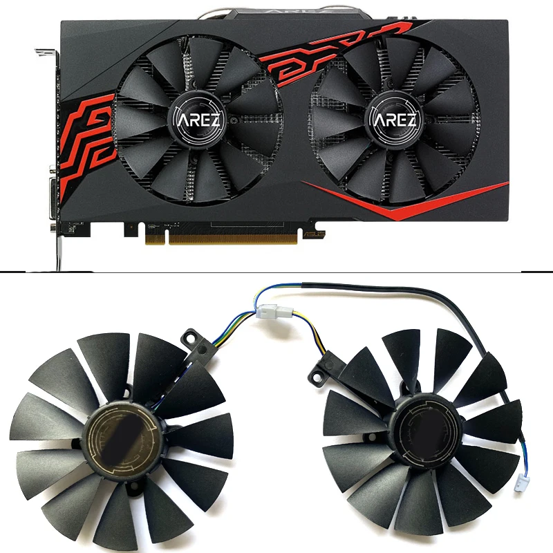 2 шт. 87 мм T129215SU PLD09210S12HH 4-контактный RX580 RX570 RX470 strix вентилятор охлаждения для ASUS арез
