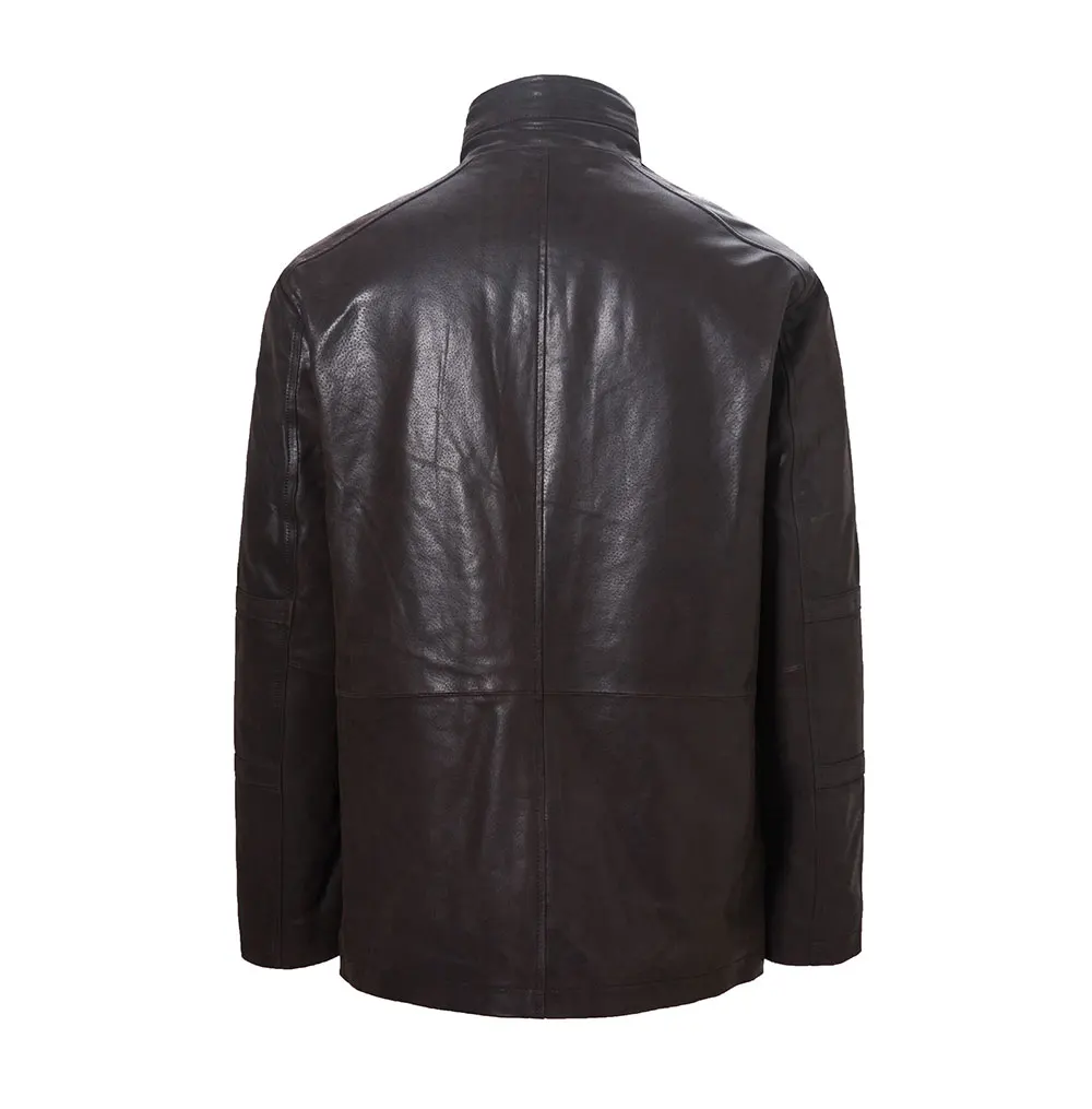 FLAVOR Men's Genuine Leather jacket with Cotton filled Warm coat cowhide jacket mens