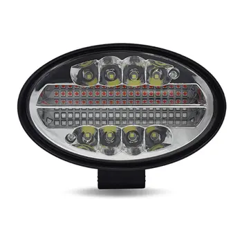 

1PC 144W Oval Strobe Work Light Car Light Off-Road Spotlight Plastic + Glass Stable Performance Lighting Lights