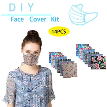 

14pcs Scarf Cotton Facemask Adult Leopard Print Dust Ultraviolet Breathable Respirator Face Maskswashable And Reusable Maske