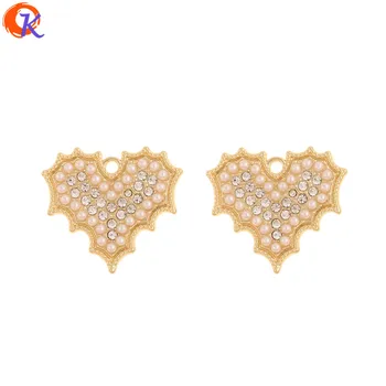 

Cordial Design 40Pcs 26*29MM Jewelry Accessories/Hand Made/DIY Pendant/Imitation Pearl/Heart Shape/Earring Findings/Charms