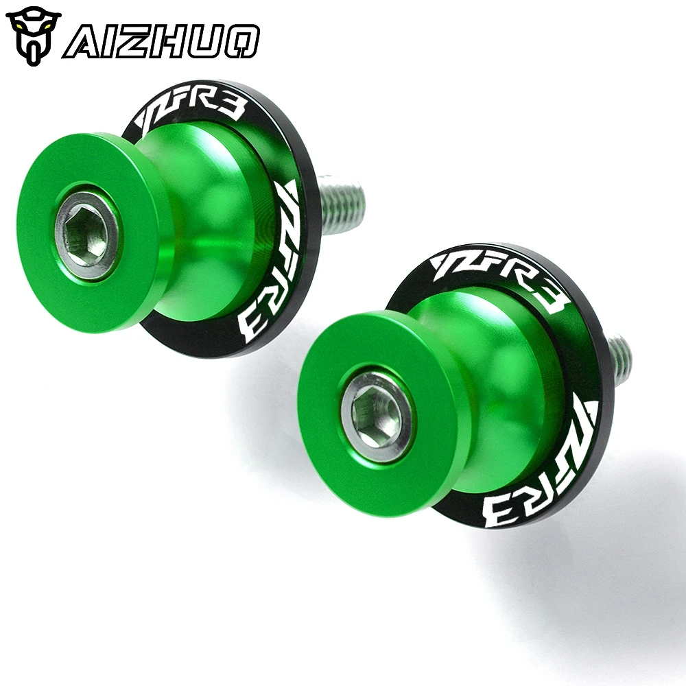 Motorcycle Accessories M6 Swingarm Sliders Spools Stand Screws For YAMAHA R3 YZF R3 YZF-R3 YZFR3 - Цвет: 6mm green