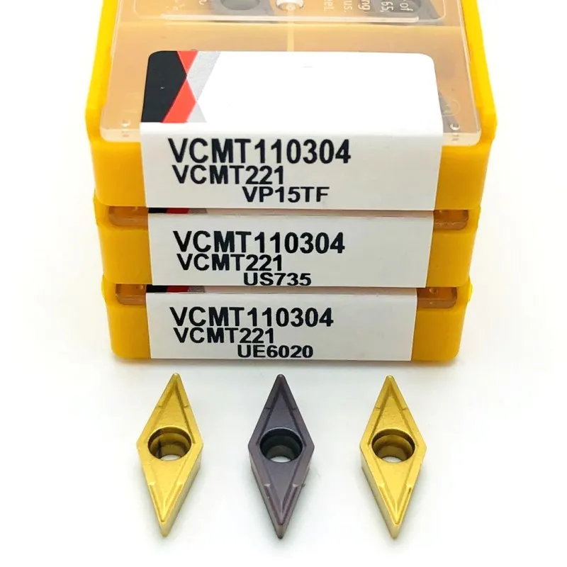 

VCMT110304 VP15TF UE6020 US735 carbide blade CNC lathe cutting tool tungsten carbide blade stainless steel turning tools