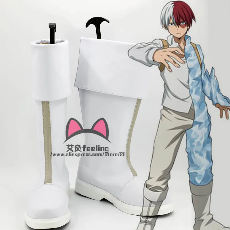 1pair Карнавальные праздничные на заказ туфли из аниме «Мой герой» Todoroki Shoto - Цвет: 1pair