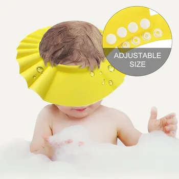 

New Arrival 1 PCS Yellow Color Safe Waterproof Shampoo Bathing Shower Wash Hair Tool Family Bath Shower Bathing Tools For Baby