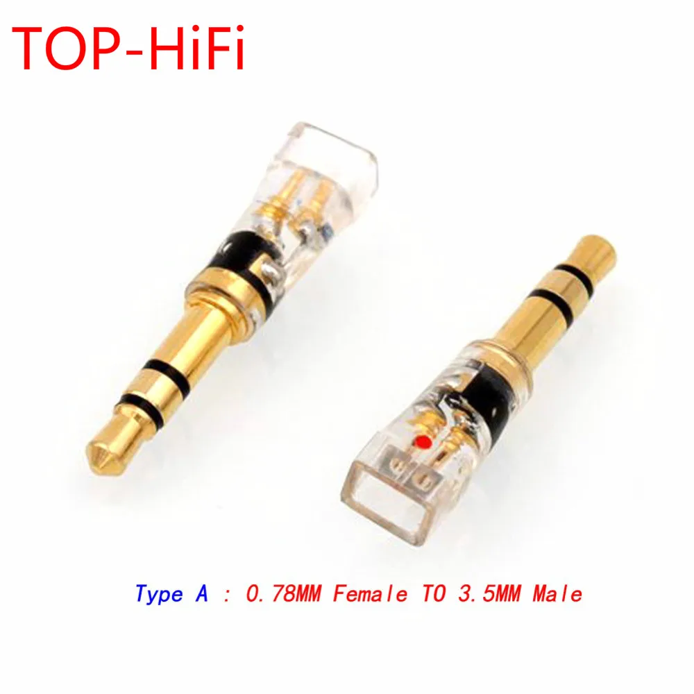 

TOP-HiFi MMCX/.78mm Female to 3.5mm Male Converter Adapter for t1 t5p D600 D7100 Sundara Aventho FOCAL ELLEAR MDR Headphones