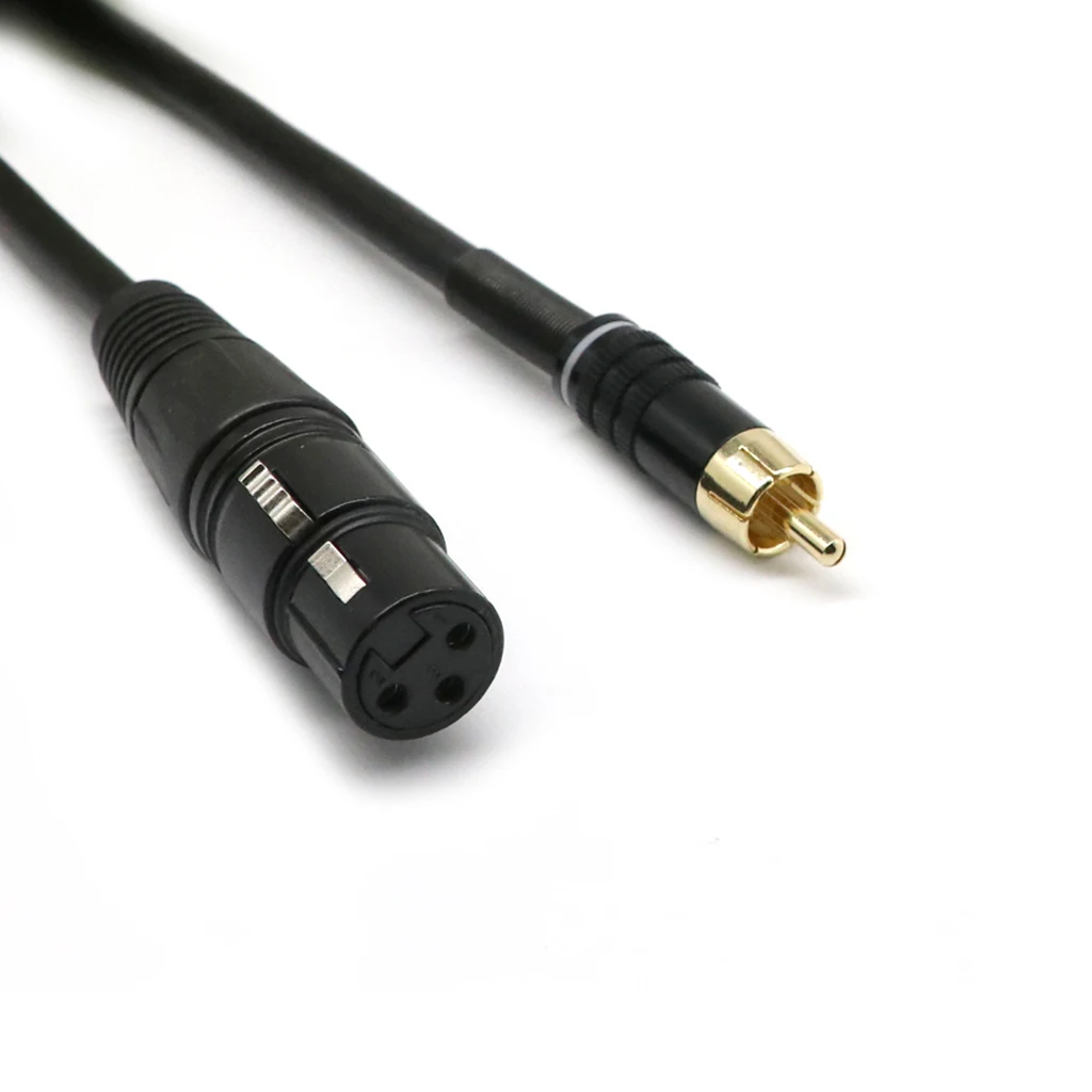3-Pin XLR Female to RCA Male Jack Adapter Converter Cable Wire For Mixer Amplifier 1ft