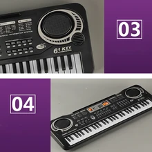 61 клавиша Inspire Interest детская игрушка мини-ключи прослушивание многофункциональный с демонами встроенный динамик музыкальное обучение электрическое пианино