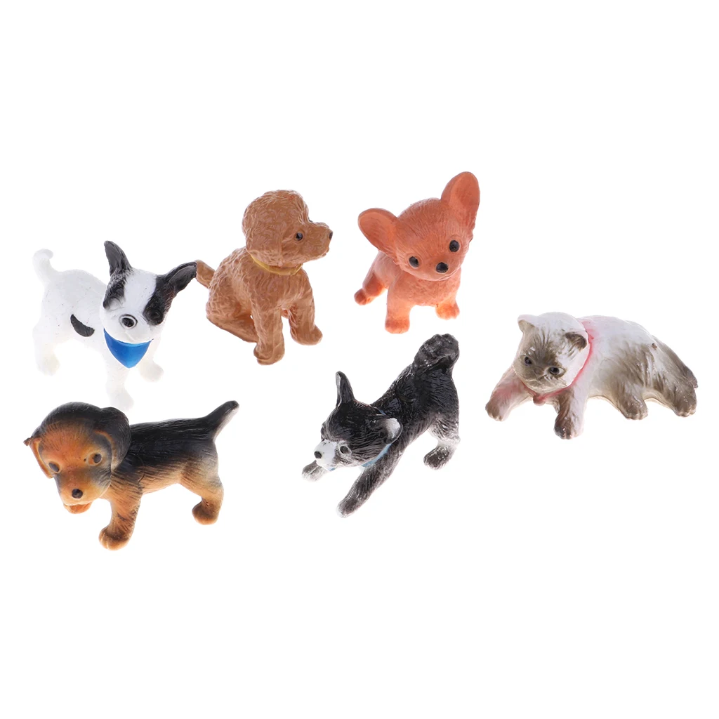 6 Pcs Resin Solid Transformation Animal Figures Toys for Kids Children Simulation Ornaments Model Toy Room Decoration Kids Gift