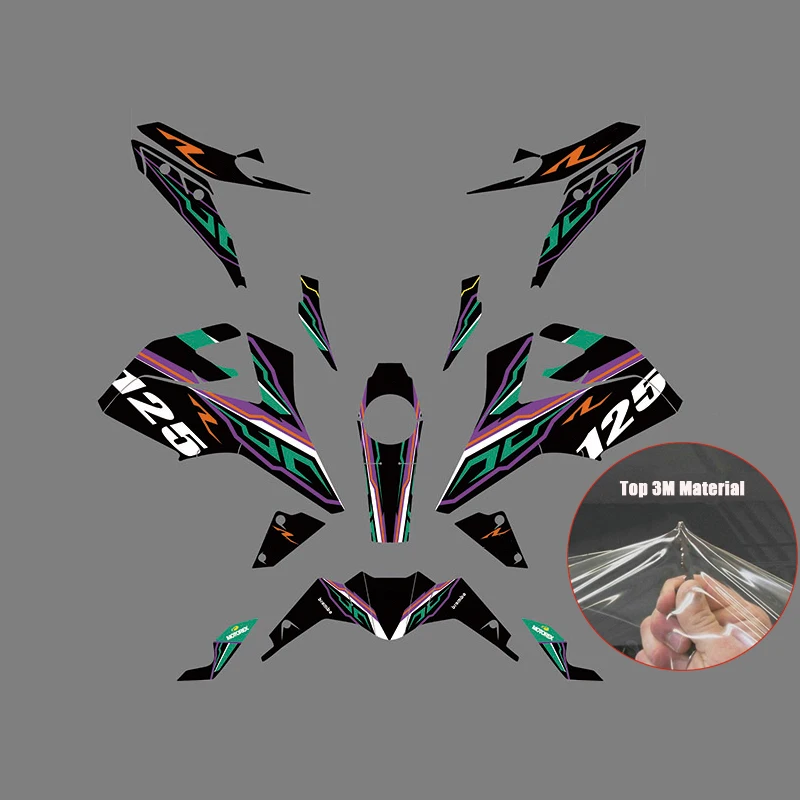 

Decal Sticker for KTM Duke 125 390 2017 2018 2019 2020 Team Background Motorcycle Fairing Graphic Duke125 Duke390