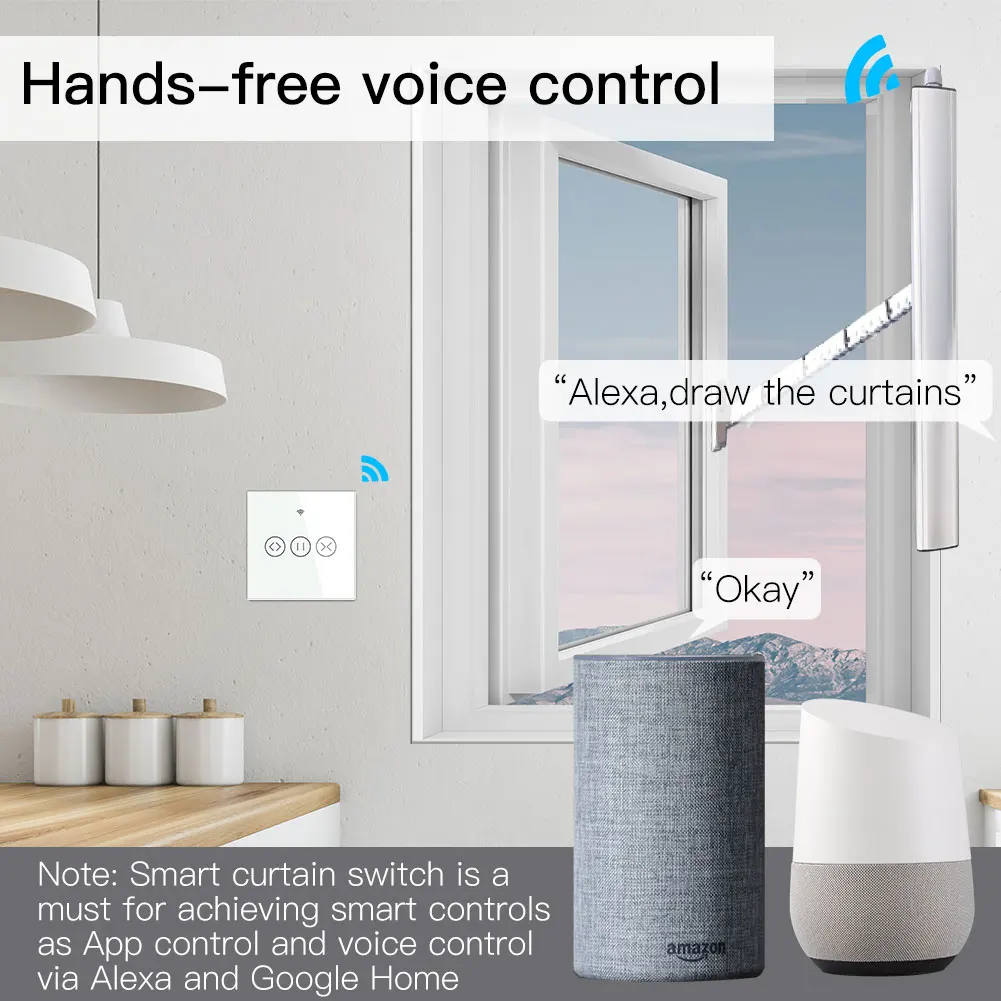 New Electric Chain Window Opener 4 Wires Motor Stainless Steel Chain Type with Tuya WiFi Curtain Blinds Switch Wall-mounted