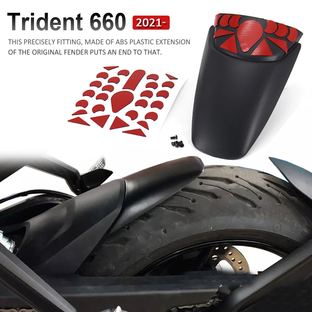 NEW 2021 For Trident 660 Trident660 Rear Fender Motorcycle Extender Mudguard Extension Splash Guard Tire Hugger