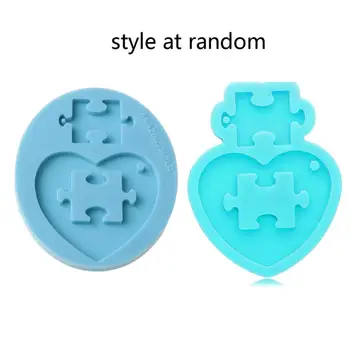 

Heart Puzzle Keychain Silicone Mold Autistic Love Jigsaw Puzzle Resin Mold Tools X7YA