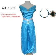 Аладдин и волшебная лампа Аладдин костюм принцессы жасмин комплект одежды для детей костюм танцовщицы живота Косплей маскарадные вечерние платья