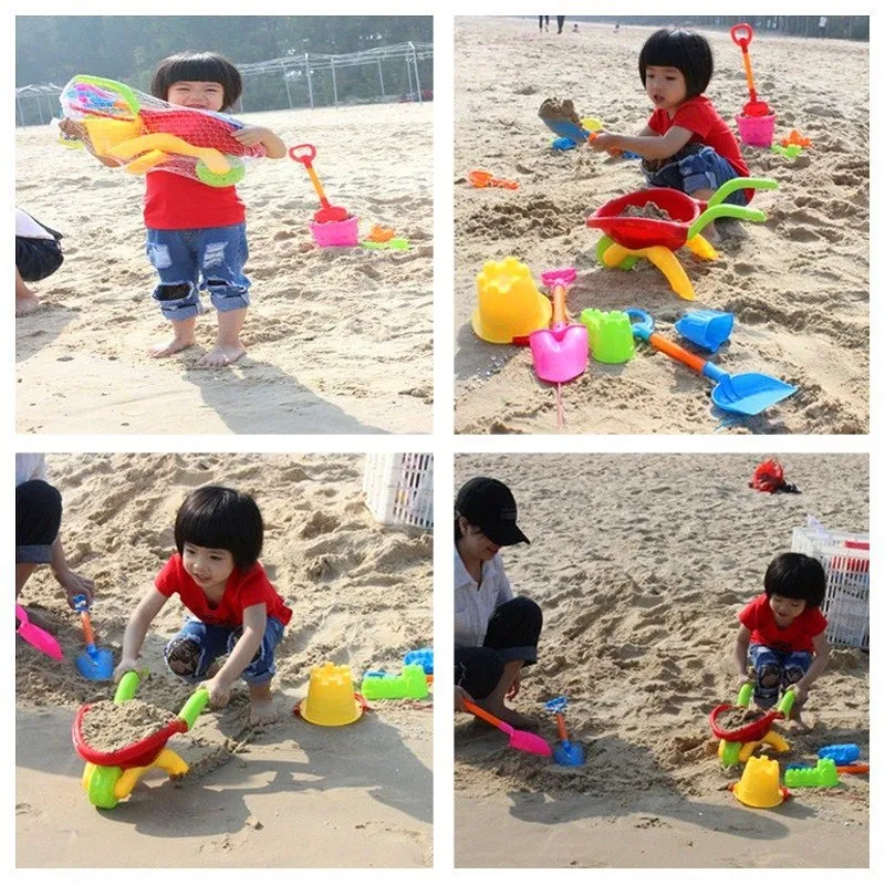 

Children Beach Toys Shovel Set Bucket Seaside Four Years Old Seaside Playing with Sand Small Shovel Sand Boy Outdoors.
