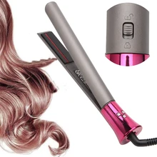 2 в 1 выпрямитель для волос для завивки Волос инфракрасный плоский Утюг светодиодные щипцы для завивки волос Зажимы профессиональный керамический анион выпрямитель для волос
