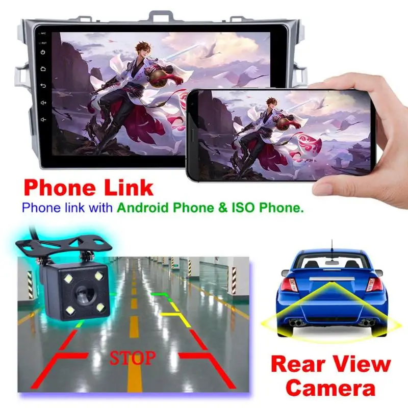 Android 8,1 автомобильный стерео gps Bluetooth радио головное устройство для Toyota Corolla 06-13 Встроенный gps навигационный модуль поддержка fm-радио