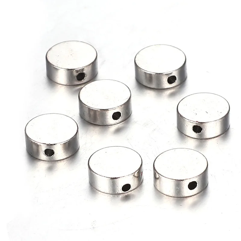 

50Pcs/lot Round Copper Spacer Flat Beads For Jewelry DIY Making Jewelry Handmade Accessories