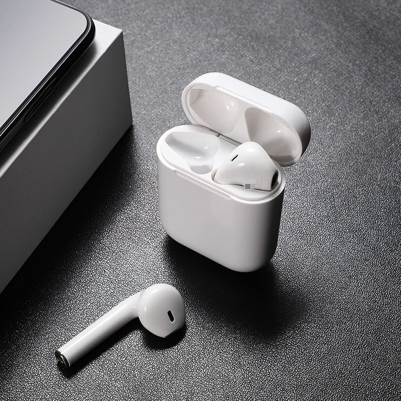 white TWS i12 настоящие Bluetooth наушники, беспроводные наушники с зарядным устройством для Android iPhone Xiaomi huawei Phone - Цвет: white