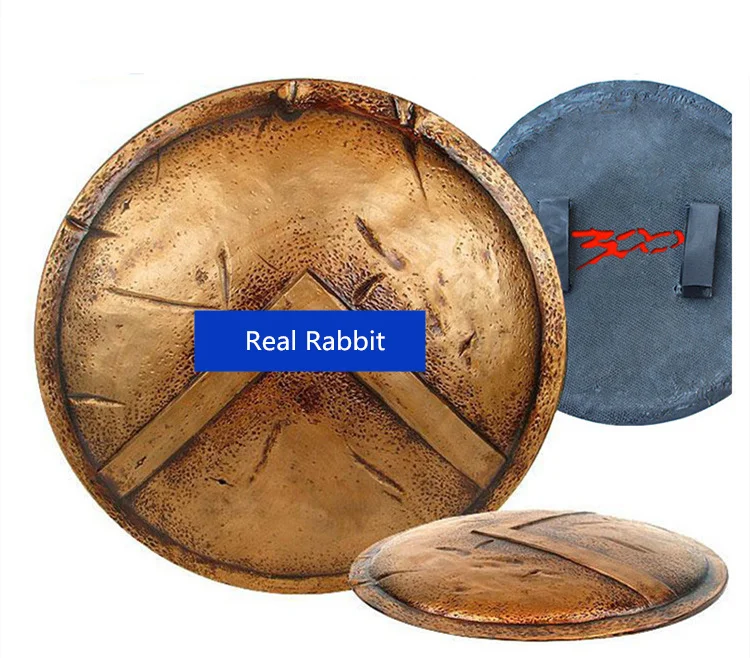 

[Funny] Metal made 1:1 Scale 61cm 300 Sparta warriors soldier weapons Shield model adult children cosplay toy collection gift