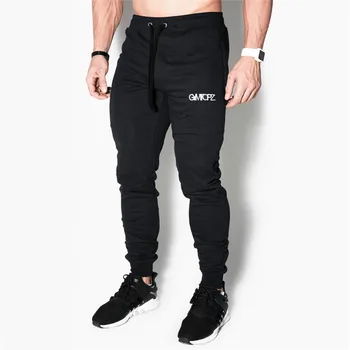 

2019 Mens Jogger Pants Printed Male Bodybuilding Fitness men gyms Pencil pantsCasual Black Trousers Sweatpants clothing