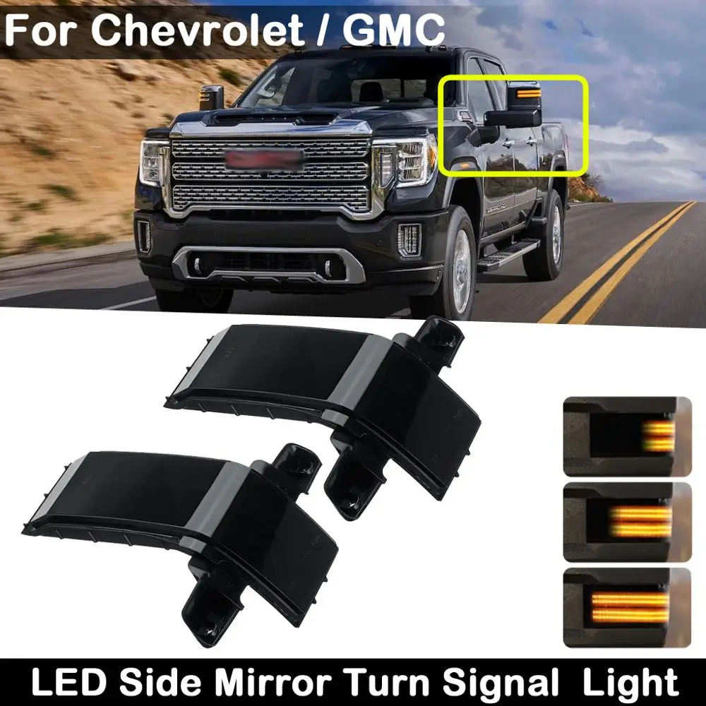 Для Chevrolet Silverado 1500 2500HD 3500HD для GMC Sierra Янтарный Светодиодный Боковой светильник