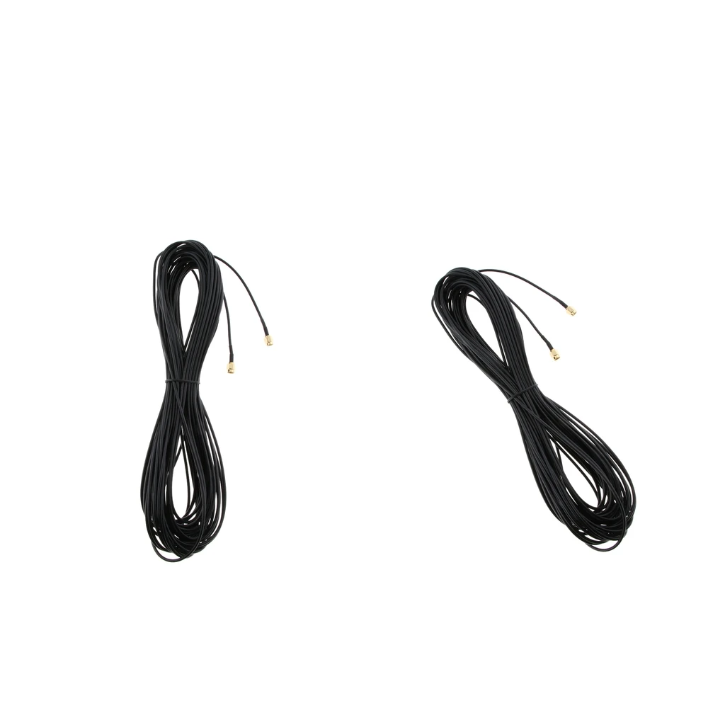 Black RP-SMA Male to Coax Extension Cable Adapter for WiFi LAN WAN Router Antenna 20Meter/65.6Feet | Электроника