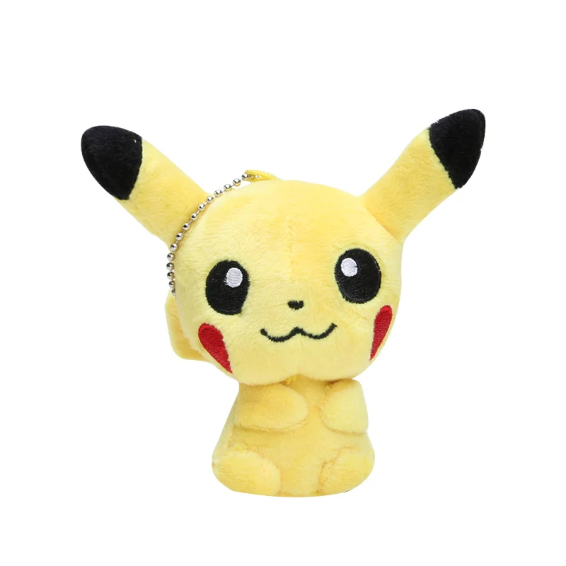 Такара Tomy подлинный Покемон Пикачу Eevee плюшевые игрушки snorlax Charmander Bulbasaur животные плюшевые мягкие игрушки для детей подарок - Цвет: 10cm keychain1