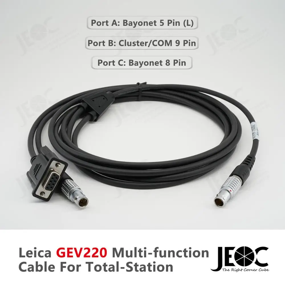 

JEOC GEV220 Multi-function Cable for Leica Total-station, 759257 Power and Data Cable JEOC Accessories Topography Land Surveying