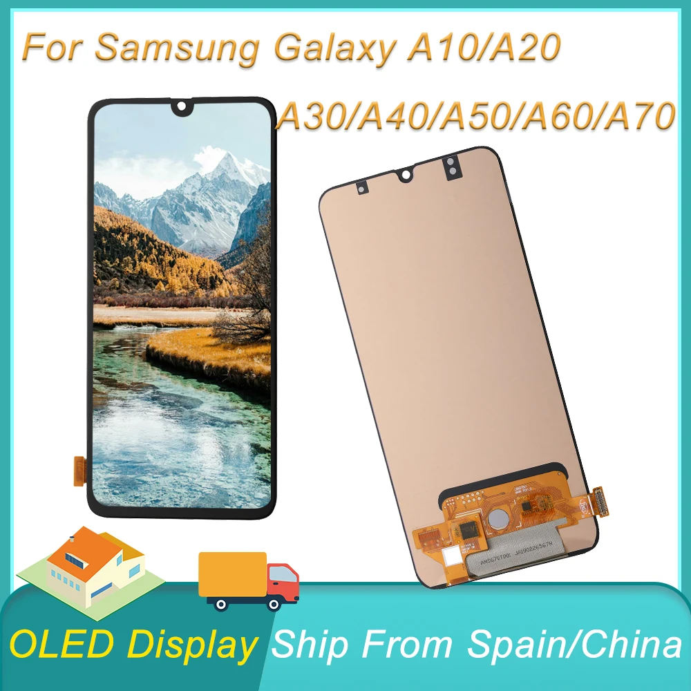 Дисплей AMOLED для Samsung Galaxy A10 A20 A30 A40 A50 Incell ЖК-дисплей с сенсорным экраном дигитайзер