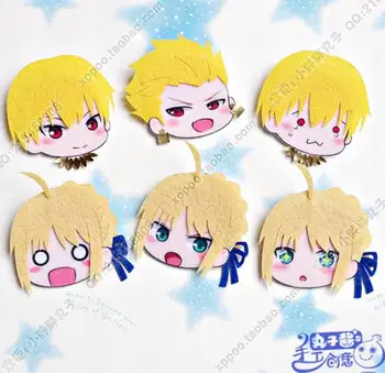 

Anime Fate Stay Night Saber Figure Badges Nonwoven Fabric Button Brooch Pin Gifts Kids Toy