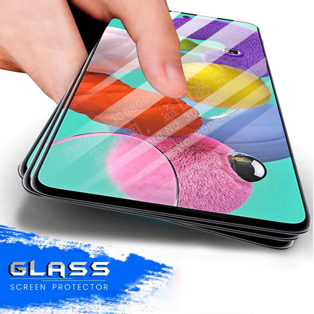 3/2/1Pcs a51 protective glass for samsung galaxy a91 a81 a71 a41 a31 a21 a11 a01 m11 m21 m31 m51 screen protector cover film | Мобильные