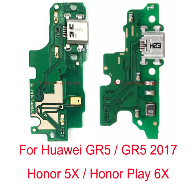 

10 PCS USB Charging Port Board Dock Connector Charge Flex Cable For Huawei GR5 2017 / Honor 5x / Honor Play 6X Spare Repair Part