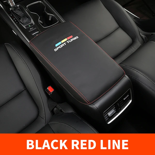 For Honda Accord 2018 2019 2020 2021 Car Armrest Pad Cover Center Console Armrest Box Storage Protection PU Cushion Accessories Red line