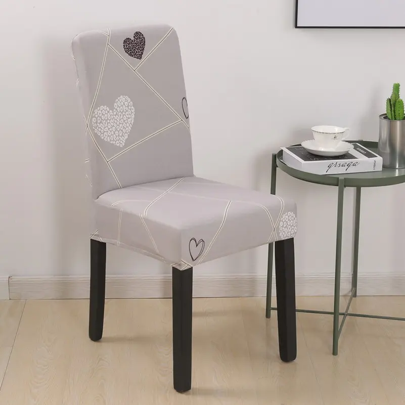 Современные эластичные чехлы на кресла с геометрическим принтом, сменные чехлы из спандекса для столовой, банкета, свадьбы - Цвет: Color 1