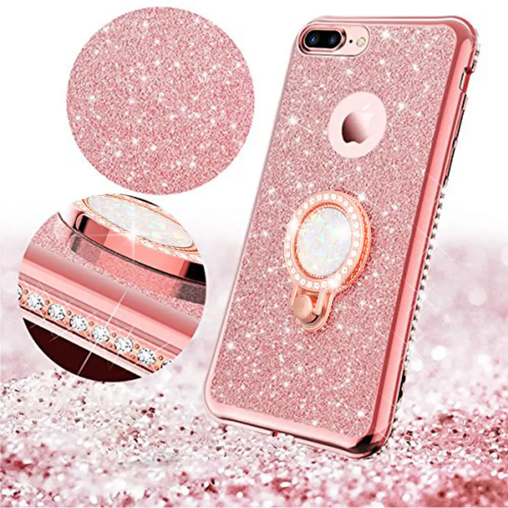 Luxury Diamond Female Lanyard Shockproof Case For iPhone Xr 11 Pro Xs Max X 8 7 Plus 6 6s 5 5s SE 2020 Ring Holder Logo Cover Luxury Diamond Female Lanyard Shockproof Case For iPhone Xr 11 Pro Xs Max X 8 7 Plus 6 6s 5 5s SE 2020 Ring Holder Logo Cover