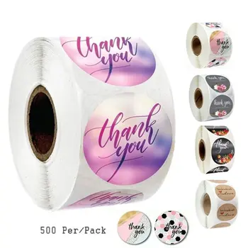 

Rolls Sealing Stickers Animal Pattern Thank You Words Handmade Crafts Decoration Exquisite Stickers Labels