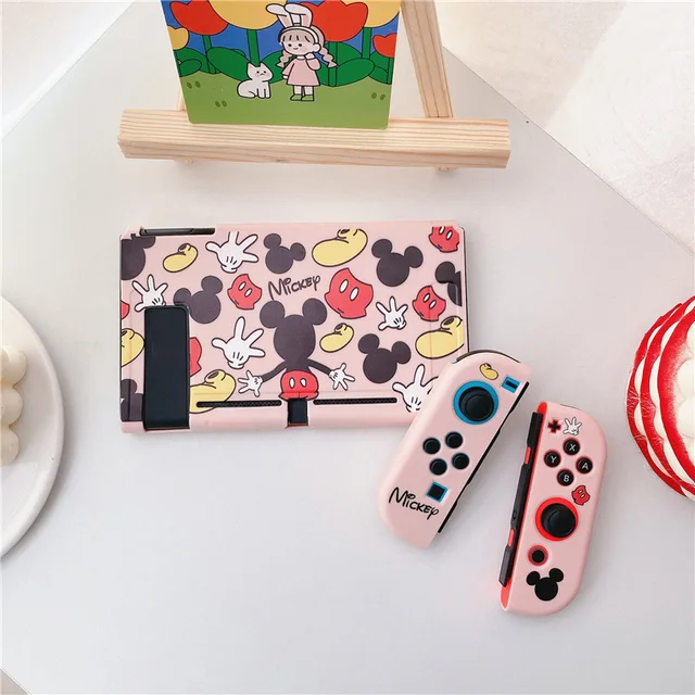 Disney Mickey Stitch For Switch Case Shell Protective Split Housing Box For Nintendo Switch Accessories NS