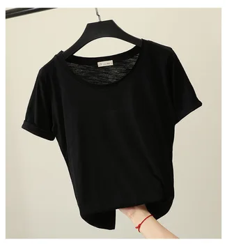 

Streetwear Vlone Cotton Gradient Letter Printing Short Sleeve Big V Logo Women T Shirt