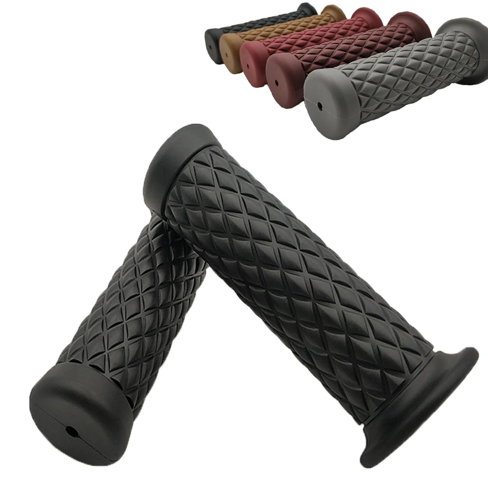 For Suzuki sv 650 SV650 SFV650 TL1000 TL1000S Suitable 7/8'' vintage rubber motorcycle grip parts for cafe racer moto handlebar |