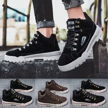 Мужская повседневная Уличная обувь из бархата; нескользящие рабочие дышащие ботинки; Мужская обувь; мужские ботинки; zapatos de hombre