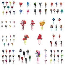 4-12 шт Мститель Bookmarks для книг Санта-Клаус Бумажные зажимы школьные учительницы офисные Подставка для книг Mark животные держатель страницы Дети подарок