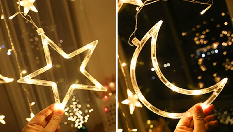 LED Christmas String Lights Garland Fairy Lights Star Lamp Outdoor Curtain Decor for Party Holiday Wedding New Year Decoration