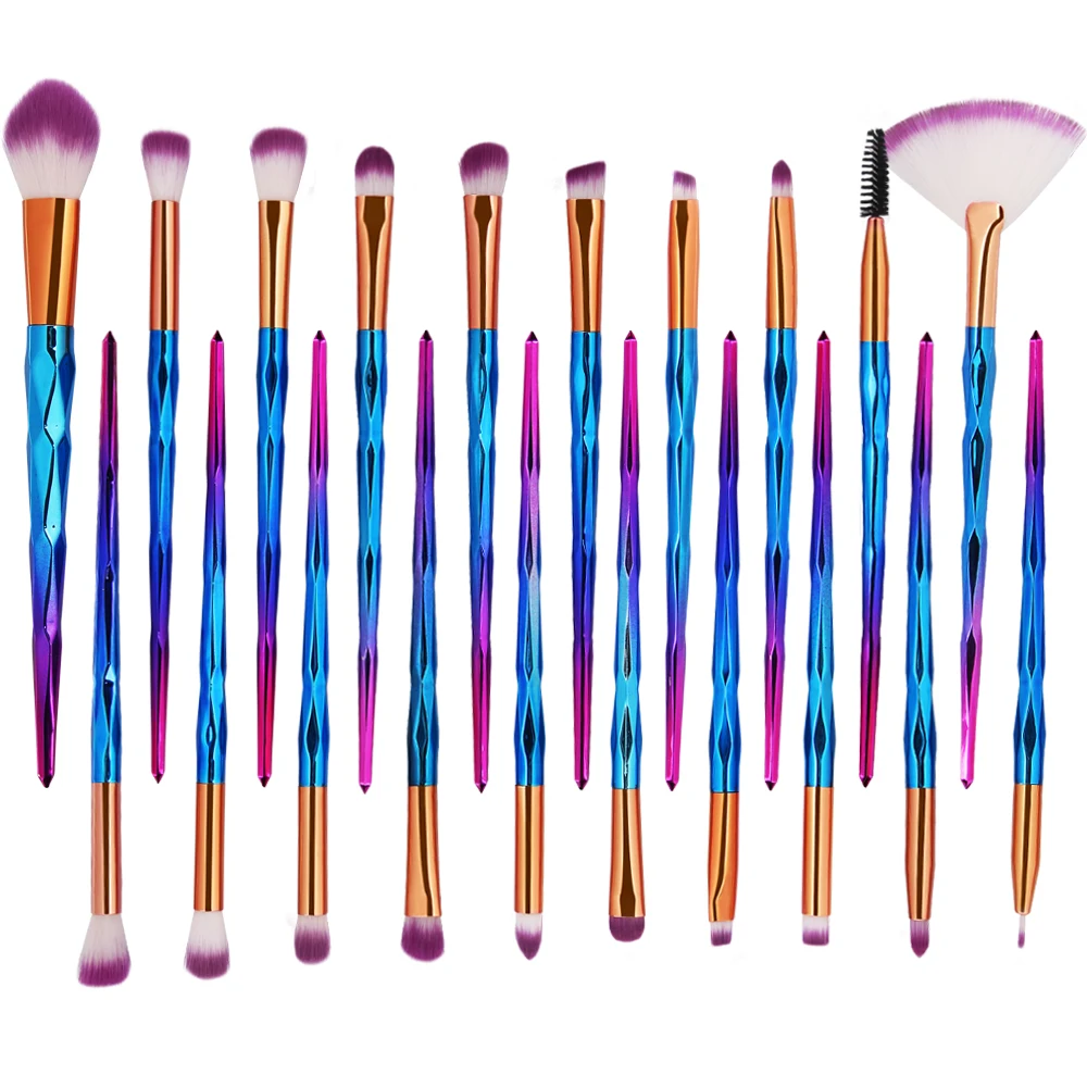 20Pcs Diamond Makeup Brushes Set Powder Foundation Blush Blending Eye shadow Lip Cosmetic Beauty Make Up Brush pincel maquiagem