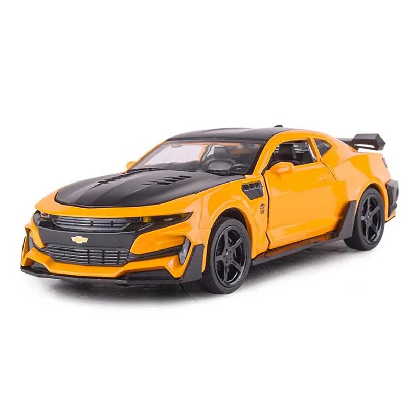 1/32 Литые и игрушечные транспортные средства Форсаж Chevrolet Camaro модель автомобиля коллекция автомобилей игрушки для детей Рождественский подарок - Цвет: Цвет: желтый