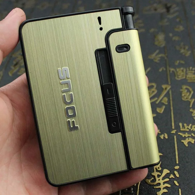Focus Cigarette Case Inner Lighter Box Lighter Holder Case Portable Smoking Gadgets