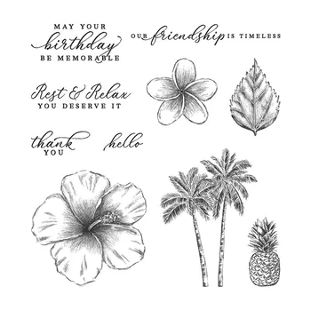 

2020 3D DIY New Layer Metal Cutting Dies and Scrapbooking For Paper Making Tropical Flower Embossing Frame Card Stamps Set