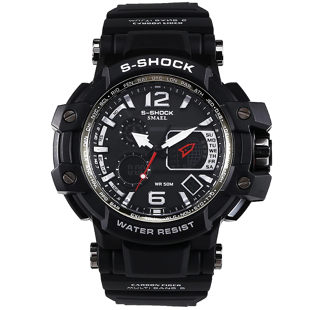 New sport brand fashion watch men's LED digital watch G outdoor multi-function waterproof military sports watch relojes hombre