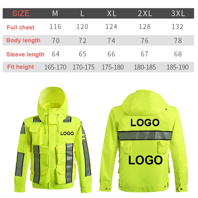 Men's Reflective Waterproof Rain Jacket