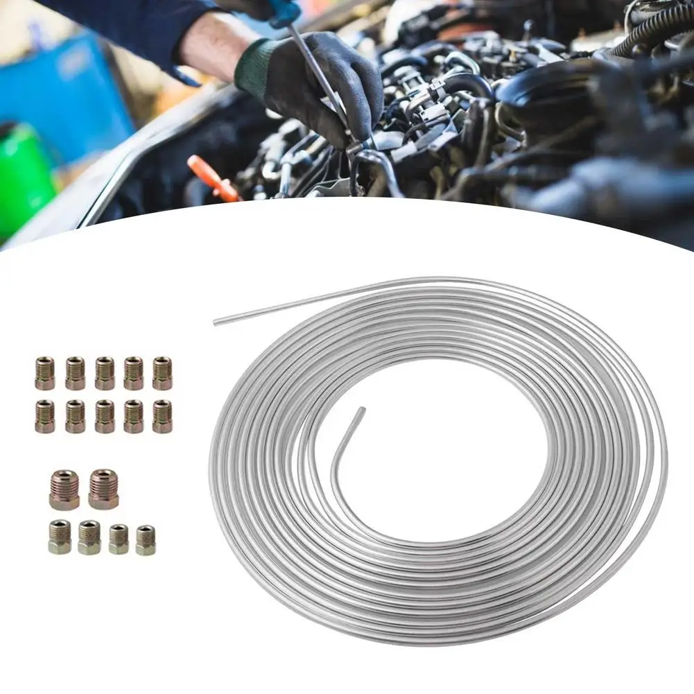 Universal Brake Line Replacement Tubing Coil And Fitting Kit Brake Line Pipe Stainless Steel Anti-rust Resistant High Quality Ho